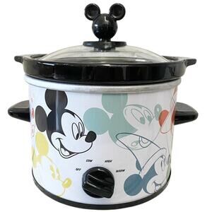 DISNEY Mickey Mouse 2 Quart Slow Cooker Crock Pot Food Warmer Dips
